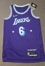 NWT LeBron James Los Angeles Lakers Nike City Edition Swingman Jersey Sz 40