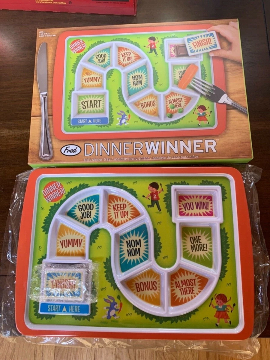 Fred DINNER WINNER Kids Dinner Tray food game sequence EATING preschool