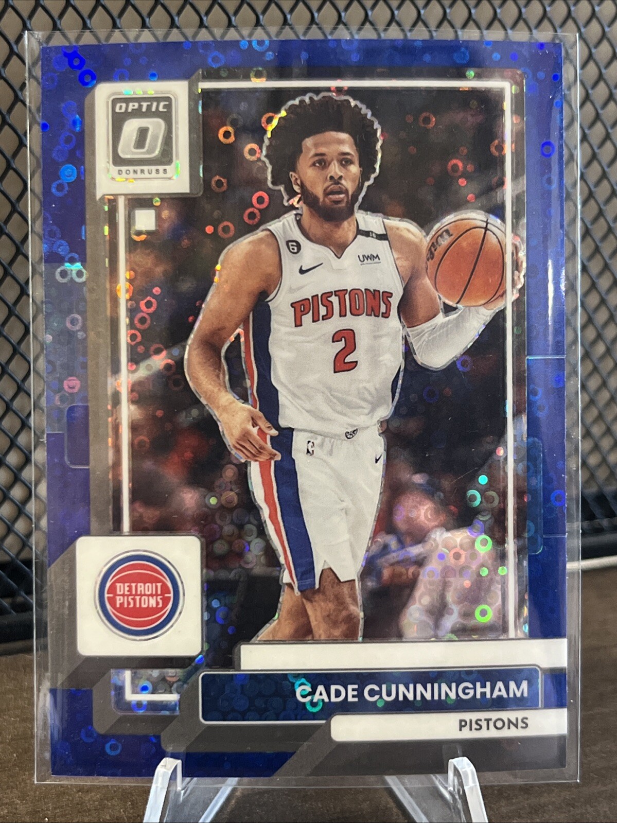 Cade Cunningham 2022-23 Panini Donruss Optic Fast Break Blue Disco Prizm /49 #92