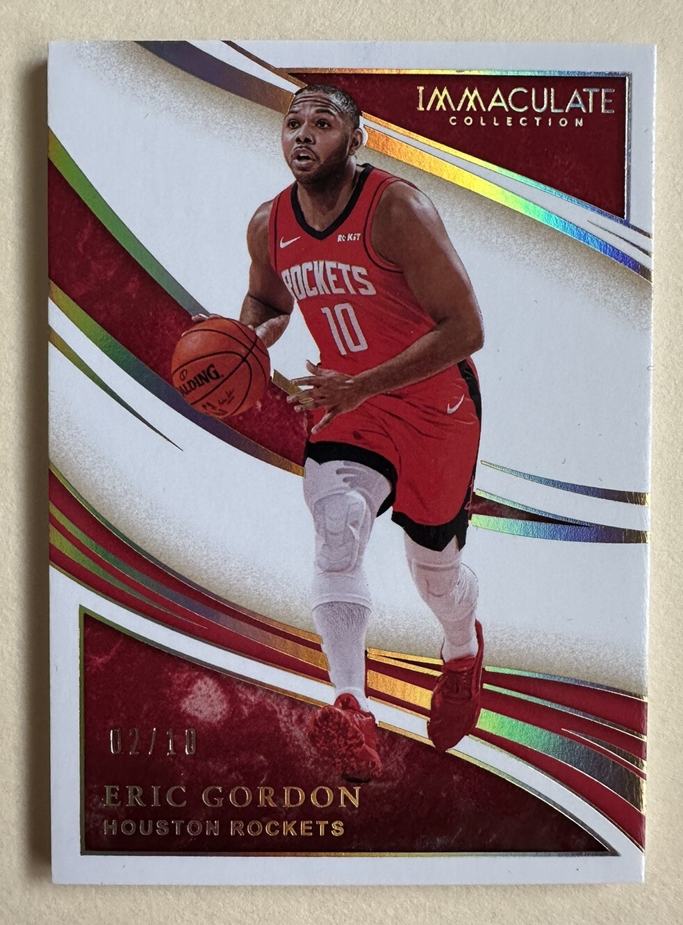 2019-20 Panini Immaculate Basketball Gold /10 Eric Gordon #63 SSP Rockets, Suns
