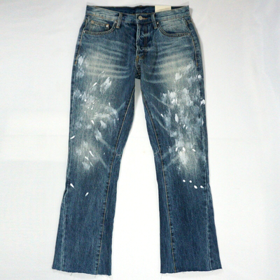 MNML Jeans Mens Size 30 Paint Splatter Raw Hem Button Fly New | eBay