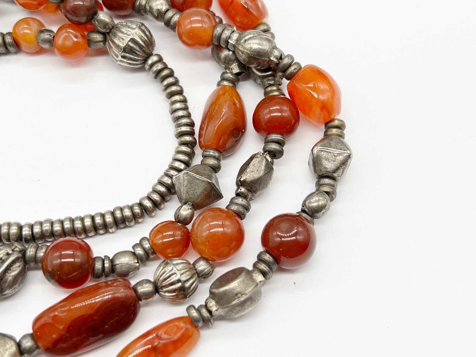 VINTAGE SOLID SILVER SCOTTISH AGATE 3 ROW LADIES … - image 2