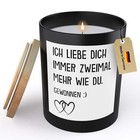 Jahrestag Geschenk Spruchkerze Sojawachs Hochzeitstag Frau Freundin Valentinstag