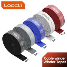 Toocki 3m 5m Cable Organizer Winder Management Under Dest Free Cut Wire Cord