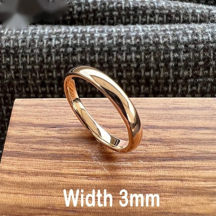 Anillo de carburo de tungsteno pulido cúpula de 2/3/4 mm banda de anillo de ajuste cómodo para hombres mujeres Foto 3 de 4