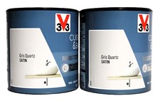 Lot Peinture V33 Cuisine et Bain "Gris Quartz" 2 X 0,5L
