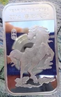 1 oz. 2014 Year of the HORSE art bar .999 fine silver