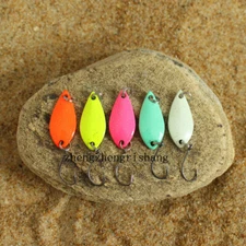 5pcs Colorful Metal Spoon Lure Fishing Lure Trout Bass Spinnner Baits Lure Hooks