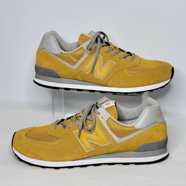 new balance 574 yellow suede