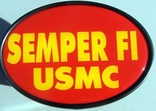 USMC US Marine Corps 2" Hitch Receiver Plug Semper Fi Made in USA Free Shipping