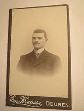 Deuben - Mann mit Bart im Anzug - Portrait / CDV