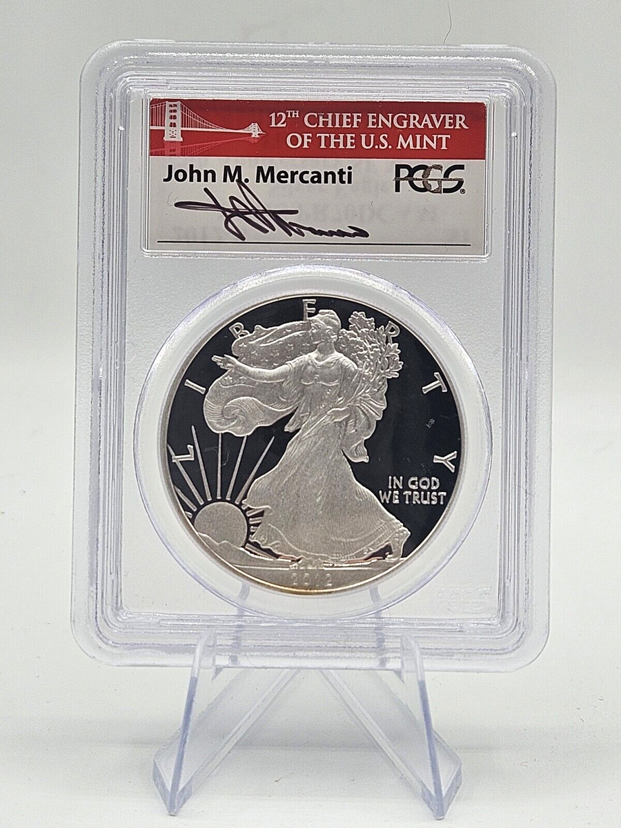 2012-S PCGS PR70 Silver Eagle 75th Anniversary SF Mint Set First