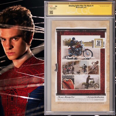 CGC 9.8 SS Amazing Spider-Man The Movie #1 signed by Andrew