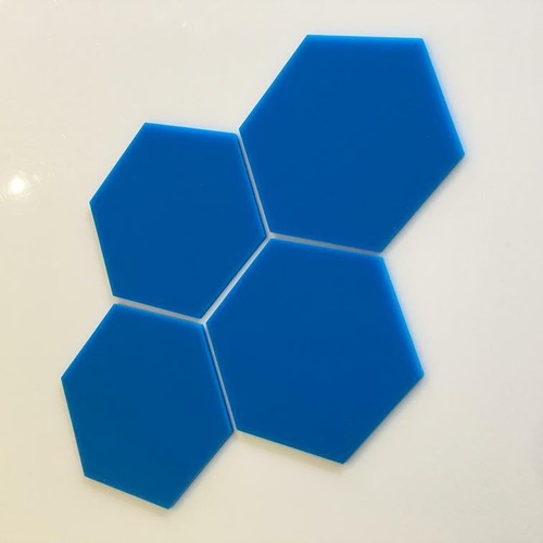 Gloss Acrylic Hexagon Crafting Mosaic & Wall Tiles (many colours and sizes) - Picture 5 of 7