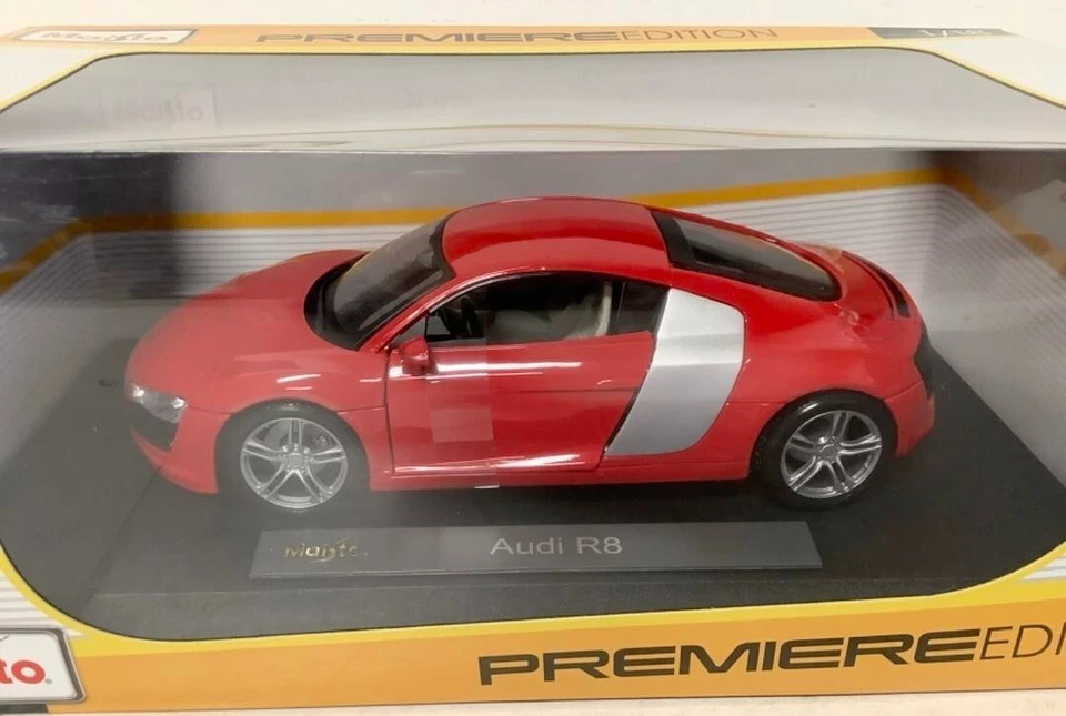 NEW Maisto 36143 Premier Edition AUDI R8 Red Diecast Sports Model Car 1:18 - Image 2 of 4