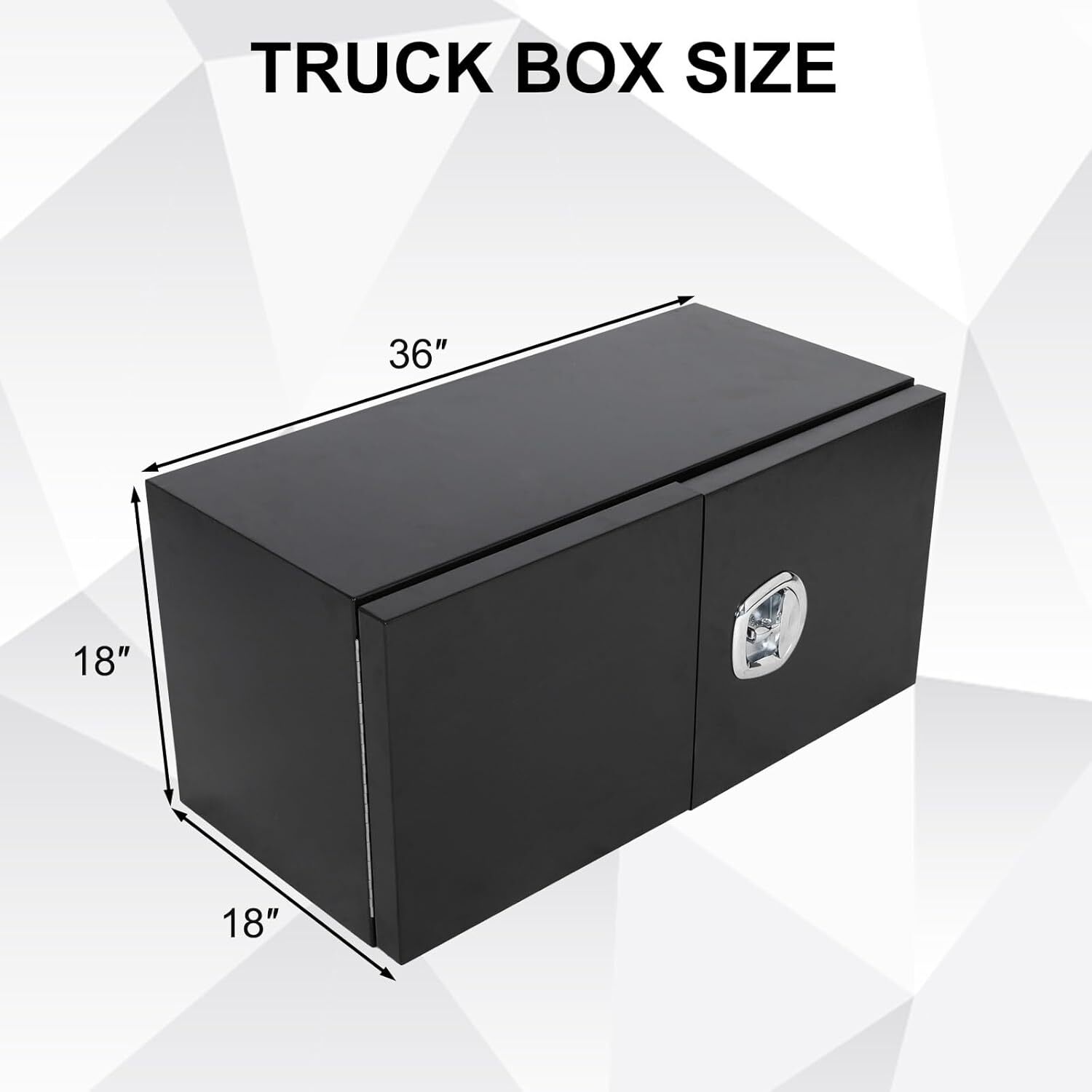 36" x 18" x 18" Steel Underbody Tool Box W/ Barn Door Heavy Duty Truck Organizer