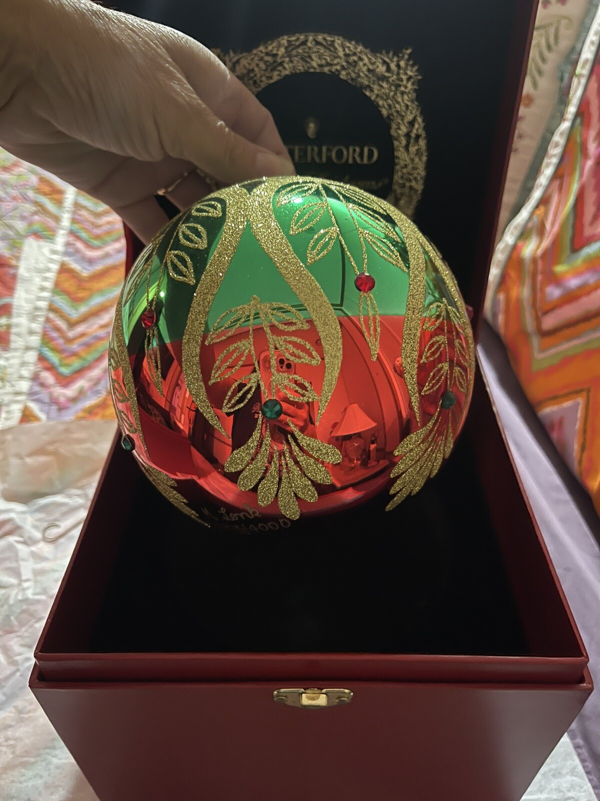 waterford holiday heirloom ornaments Rare Find 2 Matching 10th