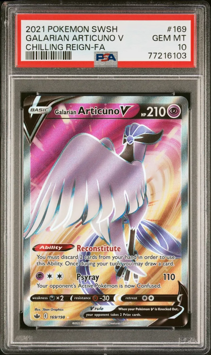 Galarian Articuno V - Chilling Reign Pokémon card 169/198