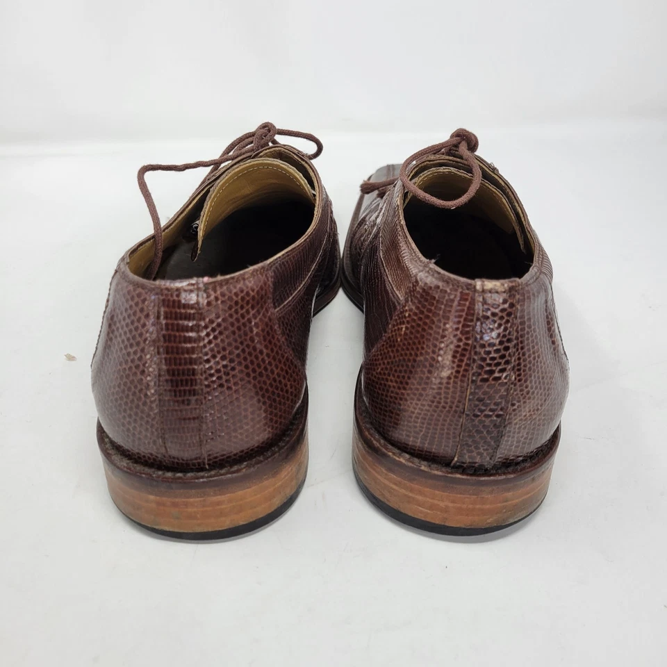 Vero Cuoio Zapatos Hombres 9 Vestido Oxford Derby Brogue Mocasín Hornback Lagarto Brewton Foto 3 de 4