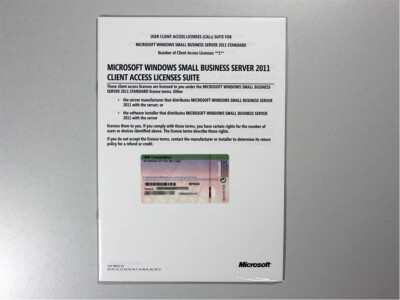 1 Zugriffslizenz (Benutzer) für Windows Small Business Server 2011 Standard