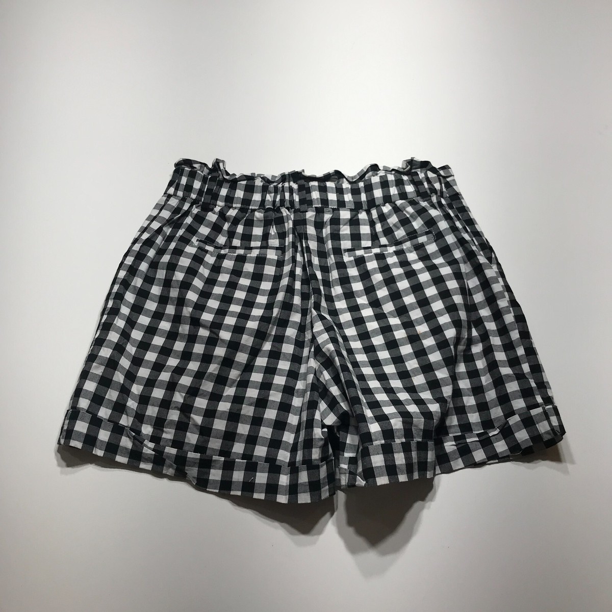 A New Day Shorts Womens Sz Small Black White Gingham Check