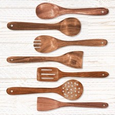 Wooden Spoons for Cooking, 7 Pcs Wooden Utens...