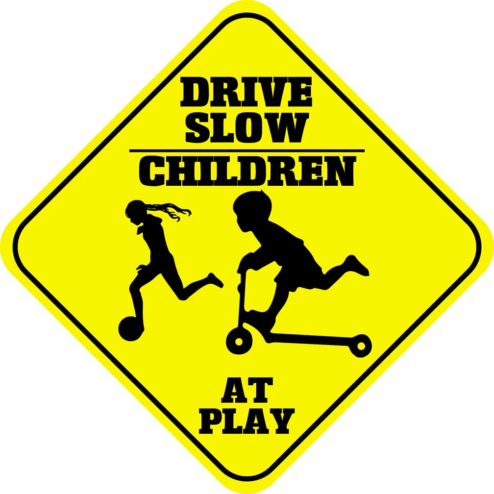 Slow Children Crossing Sign
