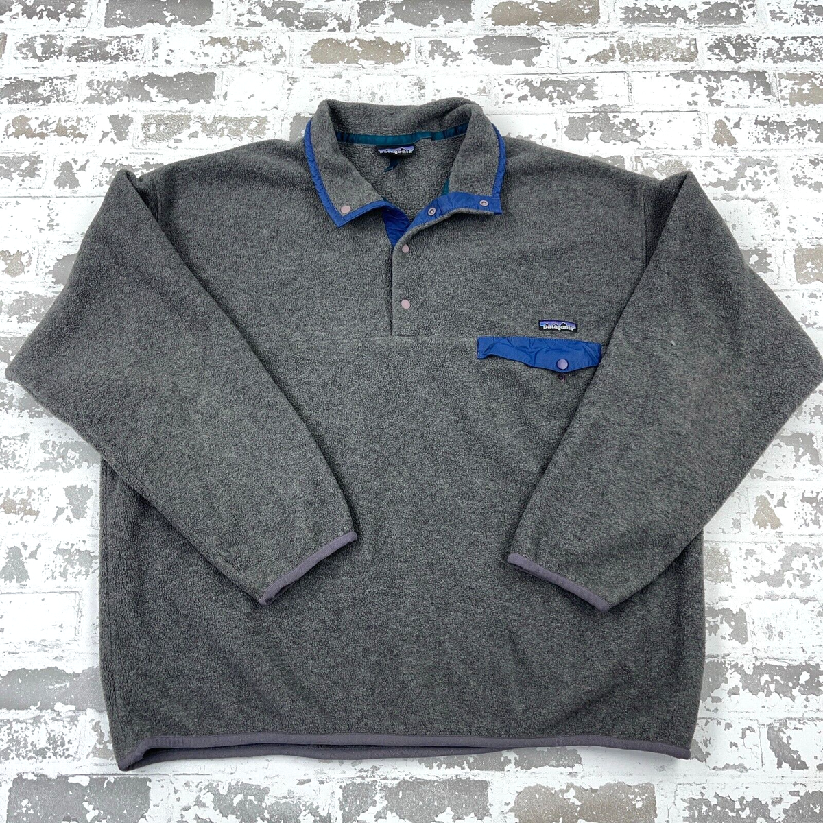 Vintage Patagonia Synchilla Sweater Mens XL Gray Snap T Vintage Patagonia Synchilla Sweater Mens XL Gray Snap T