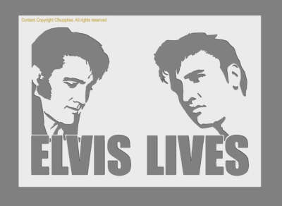Elvis Lives Mylar Schablone A5/A4/A3 Gr. 190 Mikron