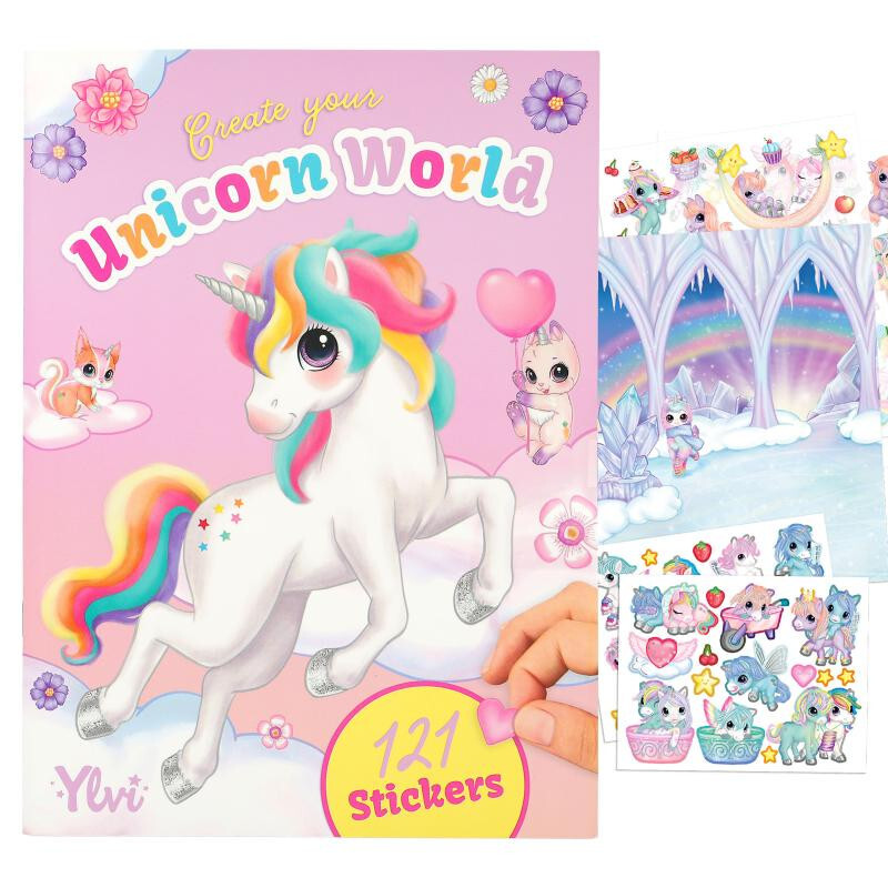 Depesche Create Your Unicorn World sticker book Unicorns stickers activity book