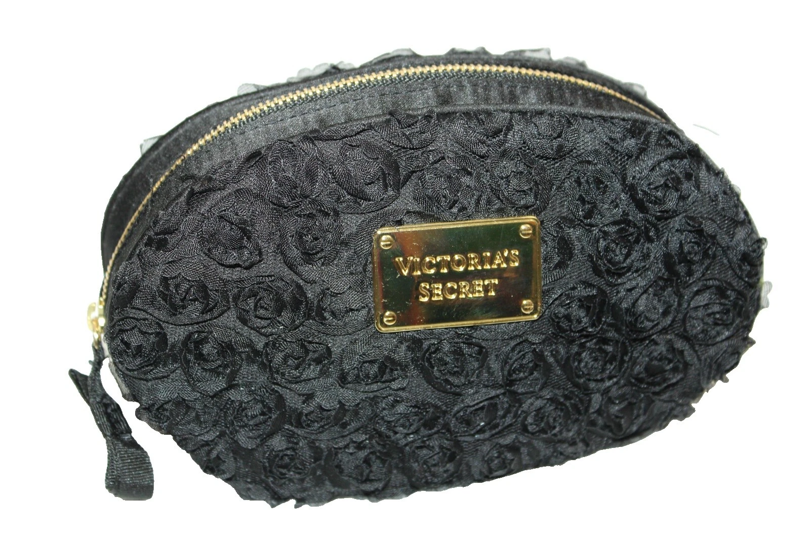 Por Maquillaje Negro Satinado Victoria's Secret Bolsos y estuches