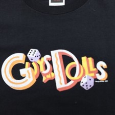 Vintage Guys and Dolls Shirt XL Black Made in USA Doug Johnson 1992