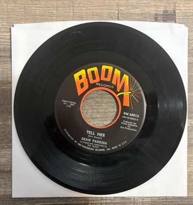 #ad NORTHERN SOUL 45 by DEAN PARRISH TELL HER FALL ON ME Boom Records 1966 VG $19.95