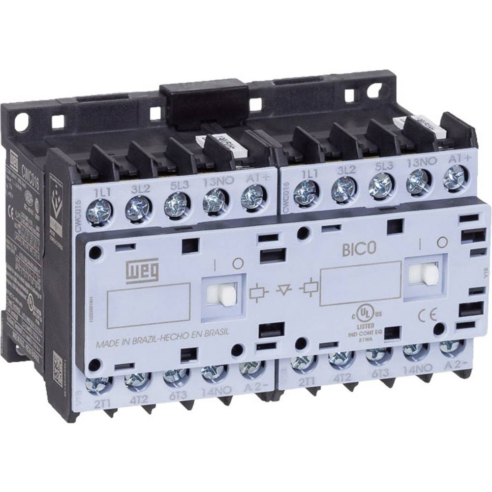 Contacteur-inverseur WEG CWCI09 résout les pannes de commutation de vos moteurs 4 kW 9 A