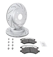 JEGS Truck-N-Tow JX25 Brake Pads & Rotors Kit Front Compatible With Select Ford