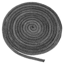Guarnizione Stufa a Legna, 6/25" x 118,1" Tonda Guarnizione Corda [Nero]