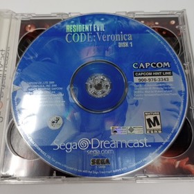 Resident Evil Code: Veronica (Sega Dreamcast) Discs, Case, Manual, & Reg Card