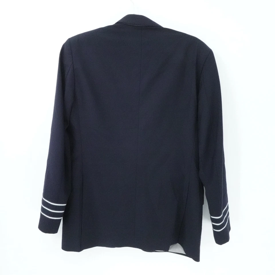 NetJets Pilot Uniform Jacket Brooks Brothers Blazer Mens 44L Navy Wool Blend - Image 2 of 4