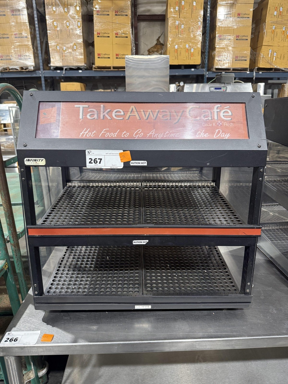 INFINITY INF2602 27" COUNTEROP HEATED DISPLAY FOOD SHELF WARMER MERCHANDISER