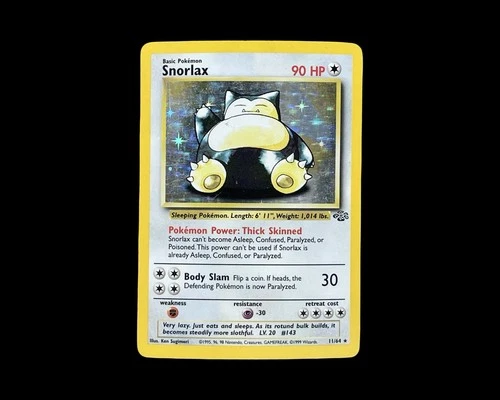 Snorlax 11/64: Jungle Holographic Vintage Pokemon Card