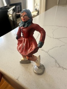 Vintage Barclay USA Lead Figures Ice Skater