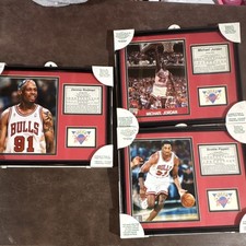 Chicago Bulls Vintage Plaques Michael Jordan Scottie Pippen Dennis Rodman