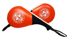 2 The World Taekwondo Federation Kick Pads Double Padded Striking Hand Targets