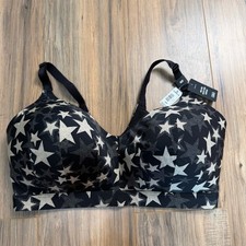 Torrid Lightly Lined Everyday Bra Full Coverage Black Star Printed Women's 40F