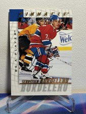 1997-98 Pinnacle BE A PLAYER Hockey SEBASTIEN BORDELEAU #211 AUTO ON-CARD