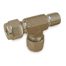 PARKER 4MRT2N-316 Run Tee,SS,A-LOKxM,1/4Inx1/8In 5UNC7