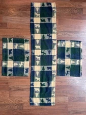 Set - 2 Park Designs Cotton Woodland Placemats &Table Runner Moose Bear Patterns