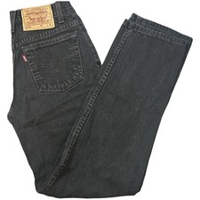 Vintage Levi s 512 Red Tab Black Slim Straight Leg Jeans Jr. 5 / 25
