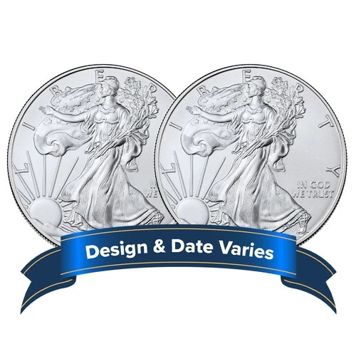 Lot of 2 - $1 American Silver Eagle 1 oz Random Year BU