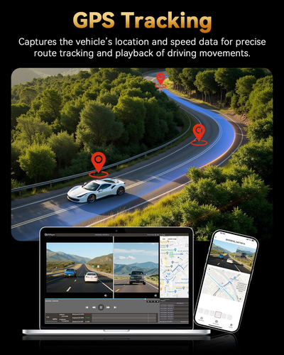 4K+4K Dash Cam Front and Rear, Free 128GB Card Included, 5.8Ghz Wifi Dash Camera - Picture 6 of 12